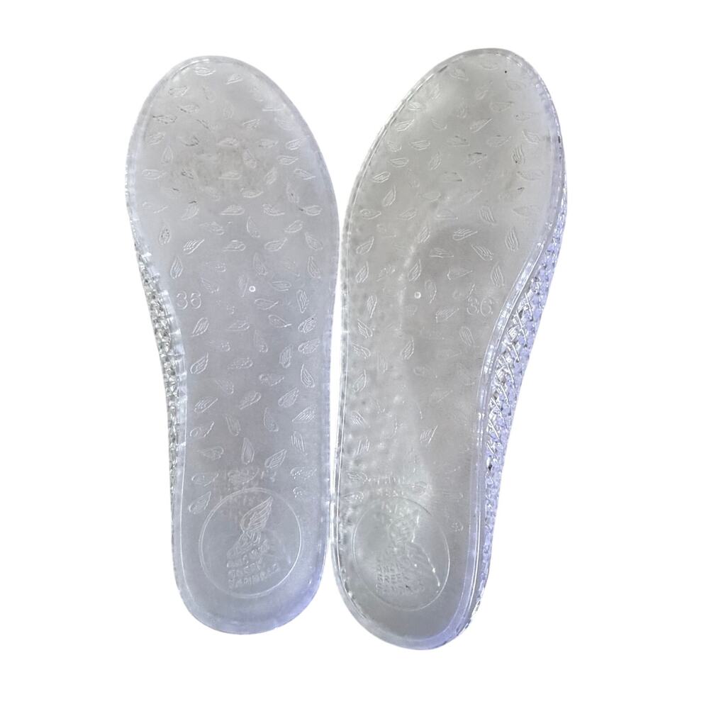 Ancient Greek Sandals Iro PVC Lattice Ballet Flats Jelly Shoes Clear White EU 36 - Picture 8 of 10